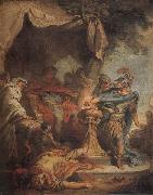 Francois Boucher Mucius Scaevola putting his hand in the fire Spain oil painting artist